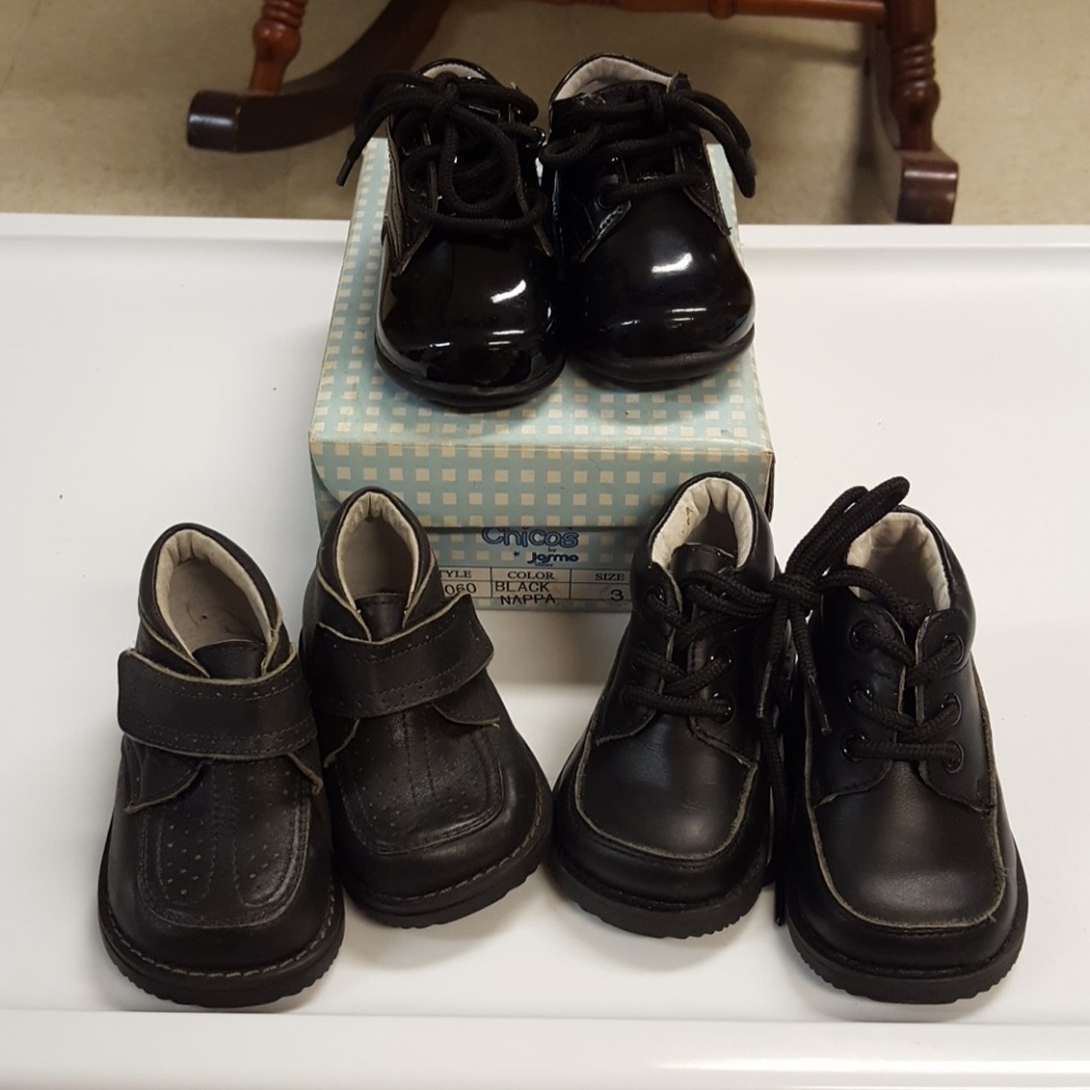 size 3 black shoes for kids